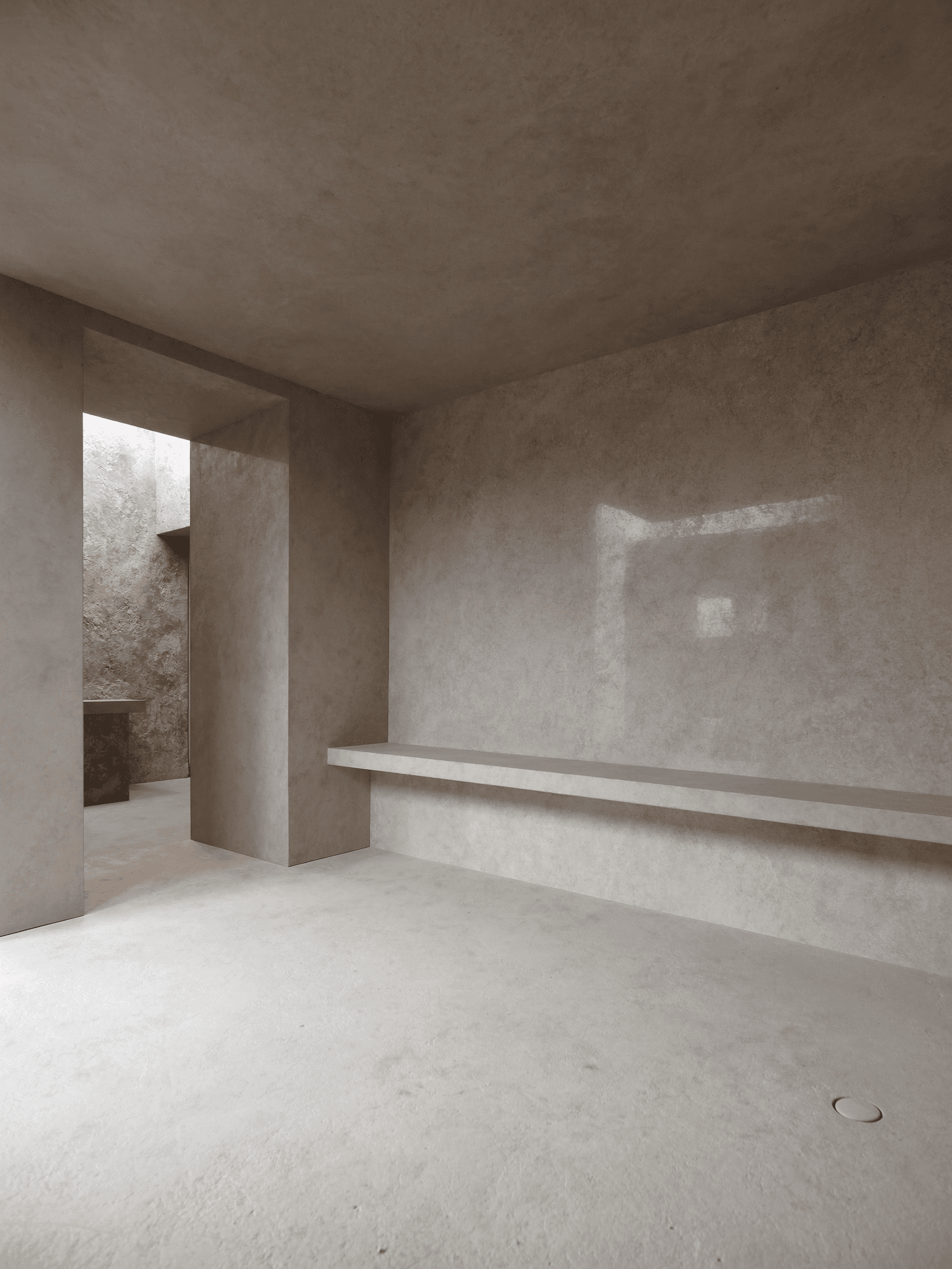 Hall de entrada em microcimento