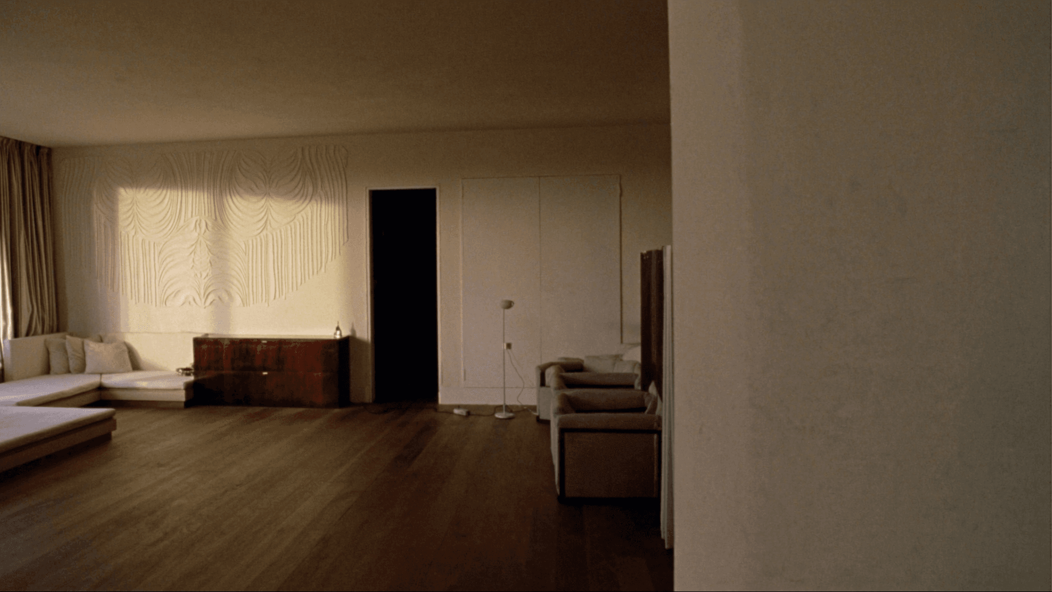 Sala acabada em marmorino